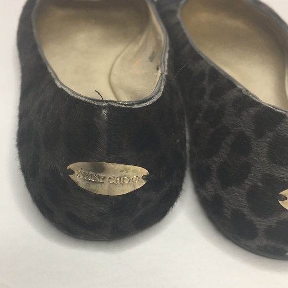 Jimmy Choo Whirl Leopard-Print Cap-Toe Ballet Flat - Picture 3 of 8